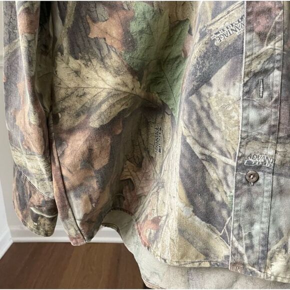 Cabela’s Advantage Timber Leaf Camouflage Long Sleeve Button Down Shirt L - Picture 7 of 10